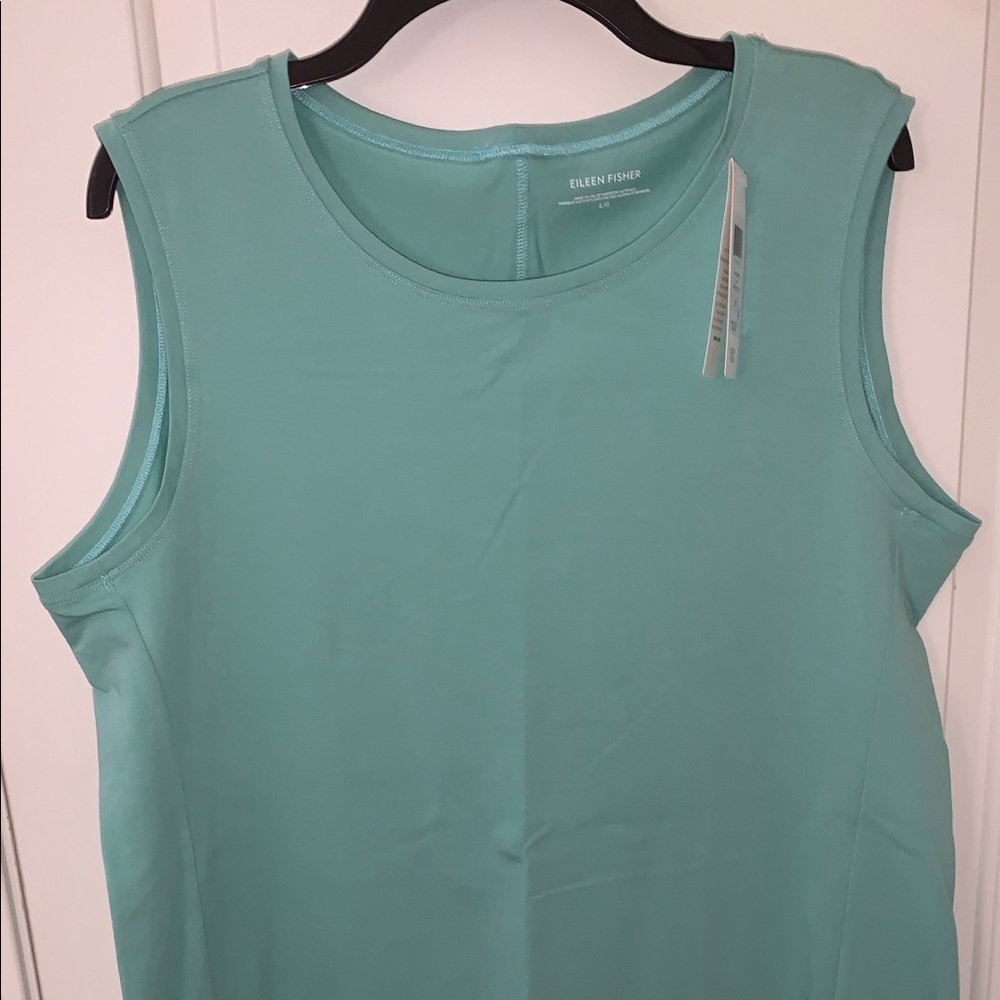 Eileen Fisher seafoam knit cotton dress Size Large